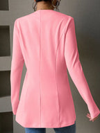 One Button Long Sleeve Blazer (23)