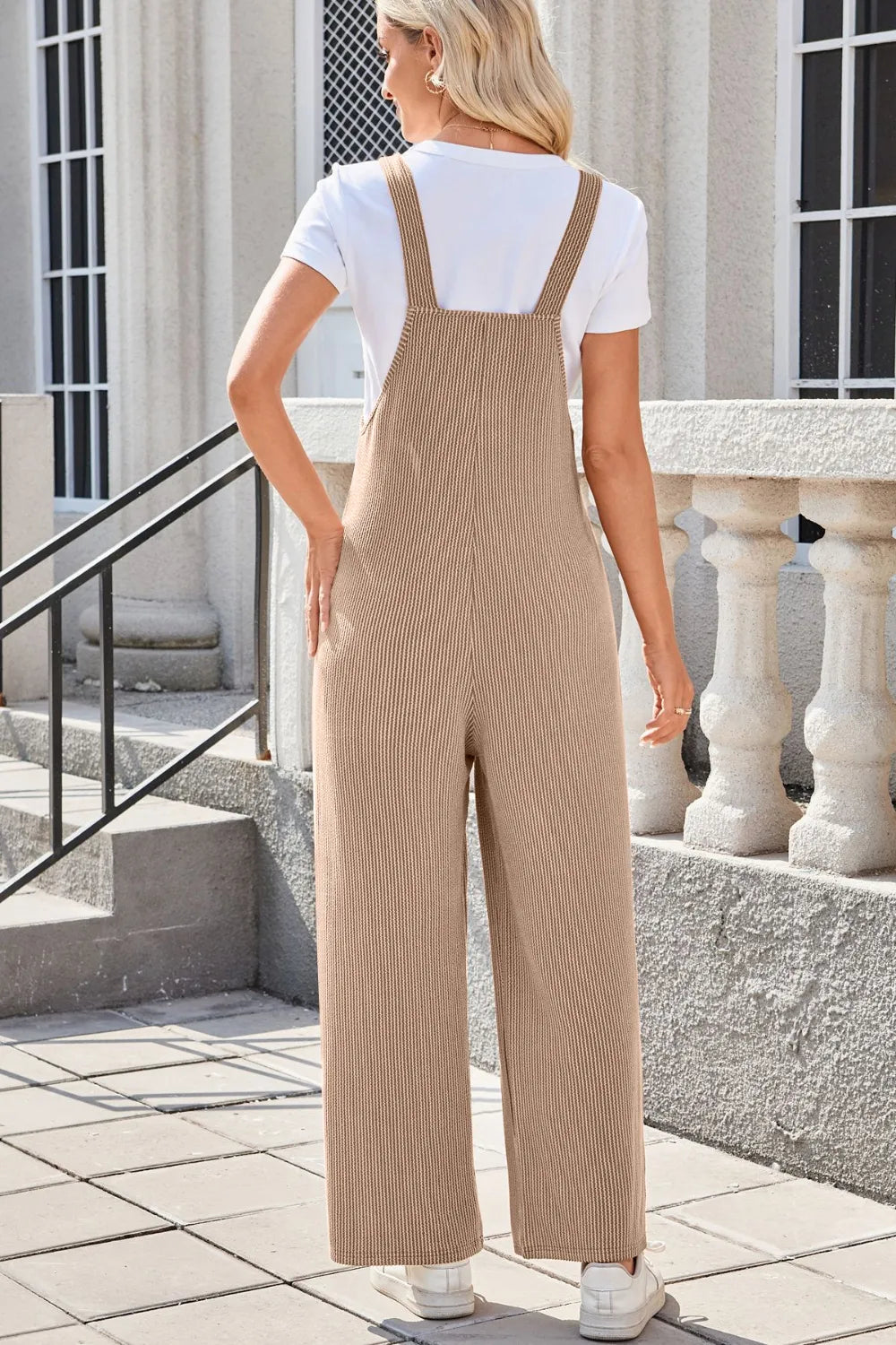 Square Neck Wide Strap Overalls Pockets (31)