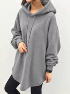 Full Size Drawstring Dropped Shoulder Hoodie Plus (7)