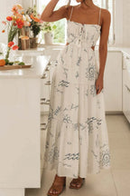 Cutout Printed Sleeveless Midi Cami Dress (9)