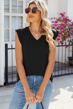 V-neck Cap Sleeve Tank (4)