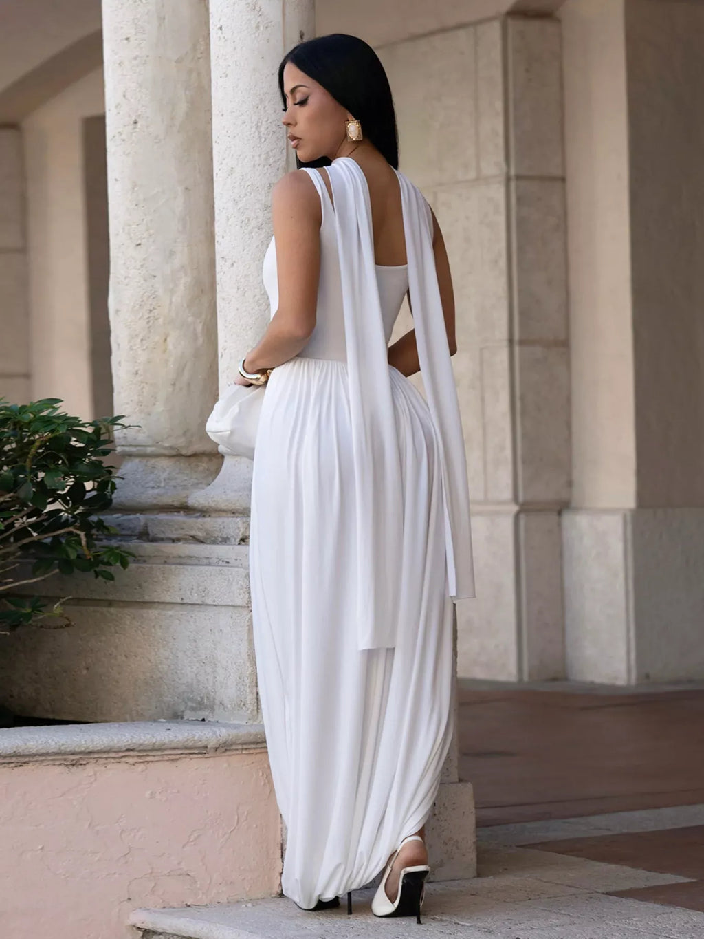 Scoop Neck Slit Maxi Dress (5)
