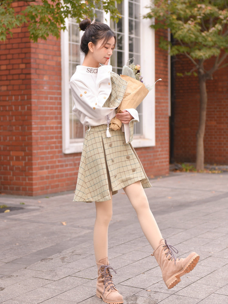 Woolen Skirt Plaid photo 5