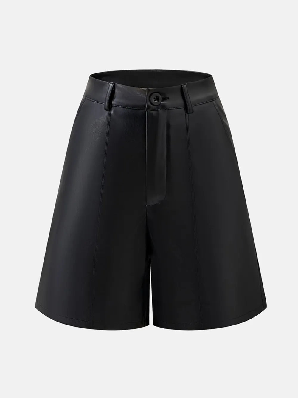 Pu Leather High Rise Shorts (3)