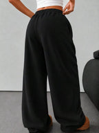 Elastic Waist Wide-leg Sweatpants (7)