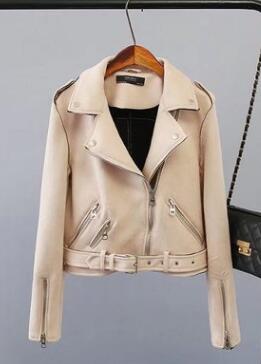 Suede Zzipper Jacket variant CJNSWTFP00004-Beige-XL|CJNSWTFP00004-Beige-XS|CJNSWTFP00004-Beige-L|CJNSWTFP00004-Beige-M|CJNSWTFP00004-Beige-S