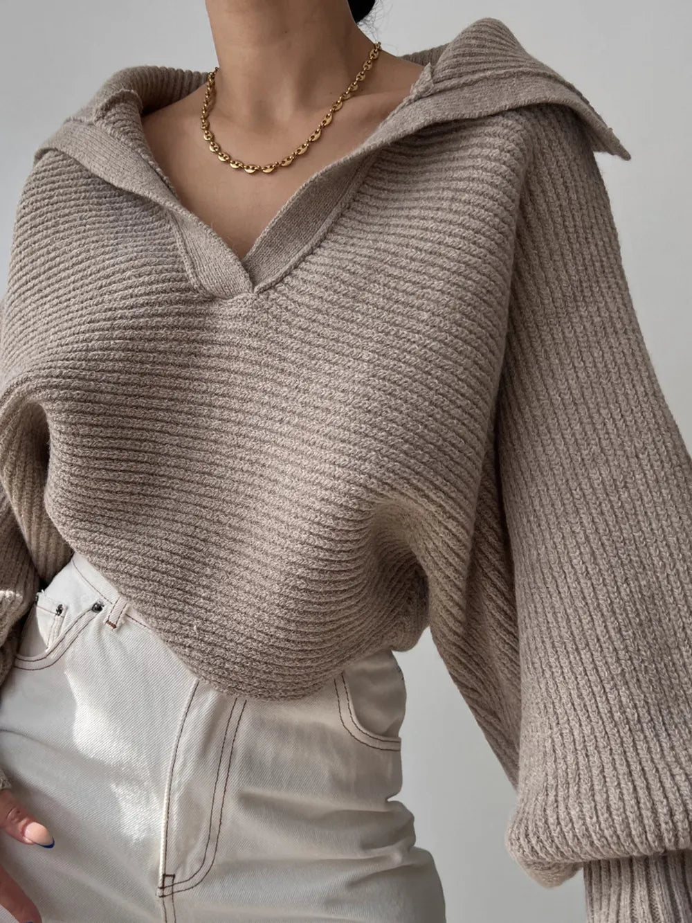 Johnny Collar Long Sleeve Sweater (11)