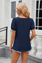 Eyelet Short Sleeve T-shirt (13)
