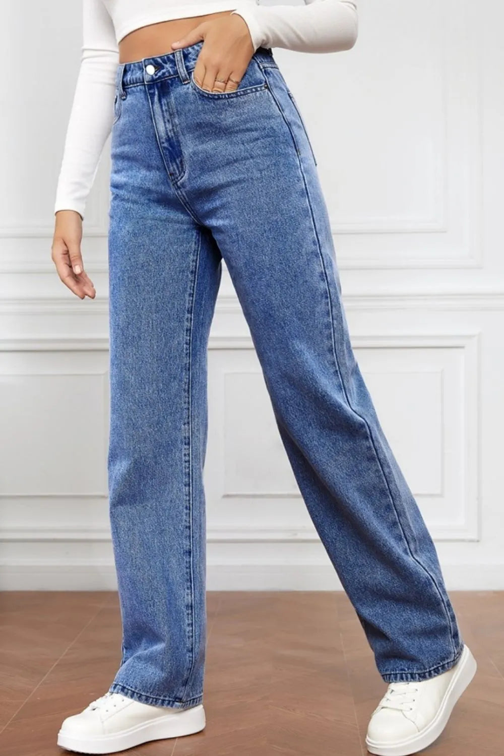 High Waist Straight Jeans (3)