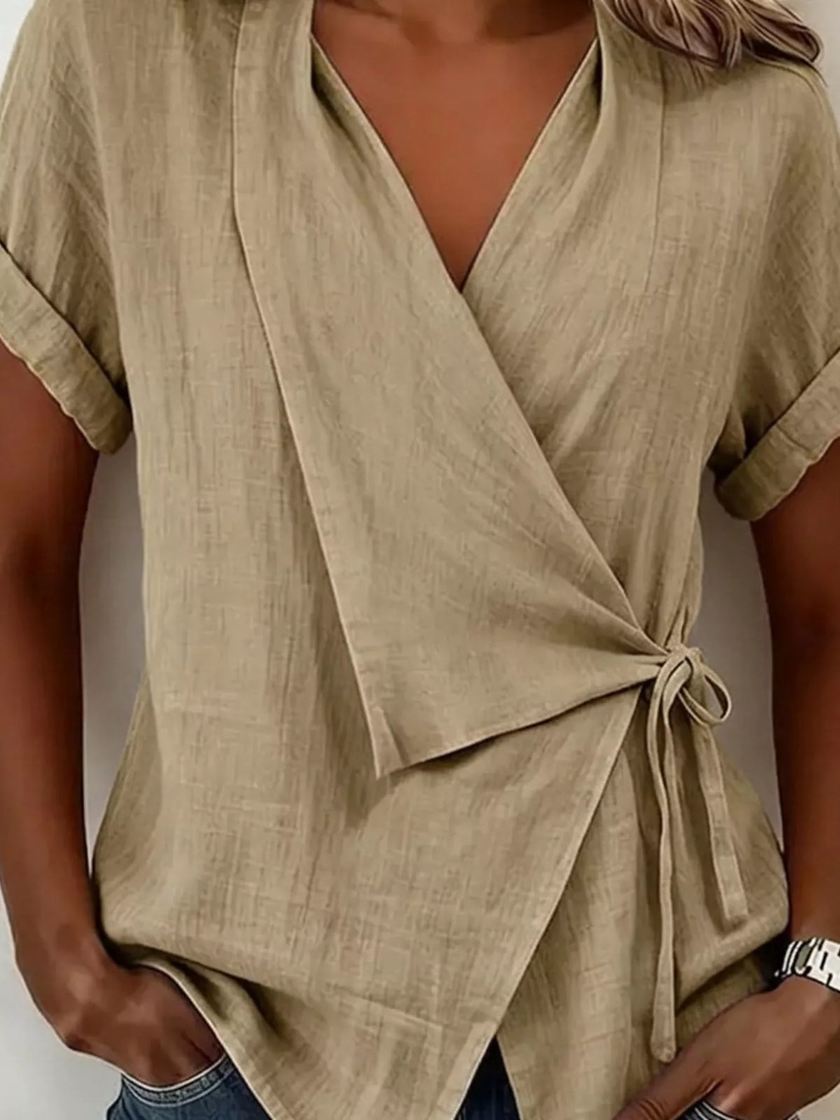 Tie-side Detail Wrap Top (12)