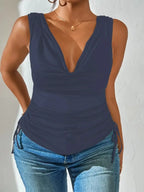 Side Drawstring Ruched Tank (23)