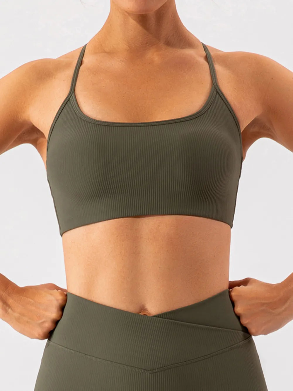 Spaghetti Strap Active Bra (12)