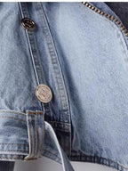 Full Size Faux Fur Collar Denim Jacket Plus (5)