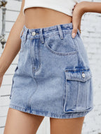 Cargo Denim Skirt (2)