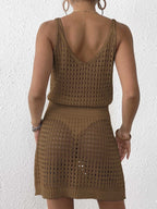 Crochet Knit Cover Up Mini Dress (23)