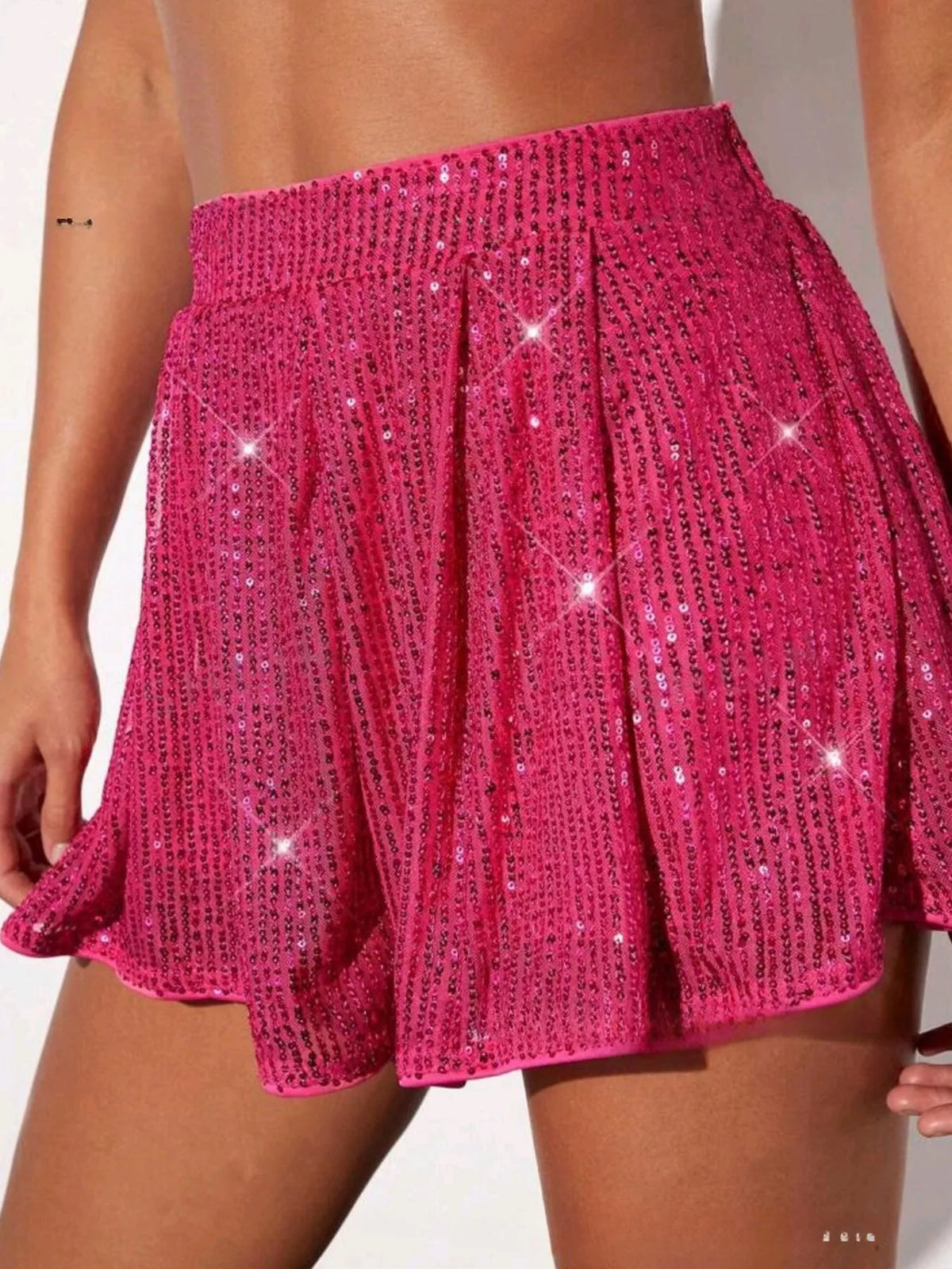 Sequin High Waist Shorts (5)