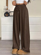High-waisted Wide-leg Pants Drawstring (14)