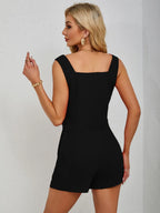 Square Neck Wide Strap Tank Shorts Set (3)