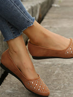 Rhinestone Flat Slip-ons (10)