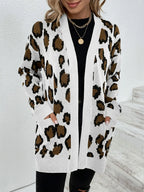 Leopard Open Front Dropped Shoulder Cardigan (8)