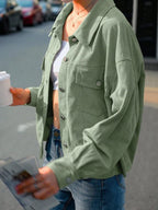 Corduroy Button-down Shacket (12)