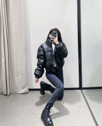 Faux Leather Cotton Jacket photo 2