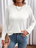 Textured Knit Long Sleeve T-shirt (8)