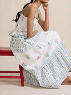 Smocked Ruffled Square Neck Maxi Dress (3)
