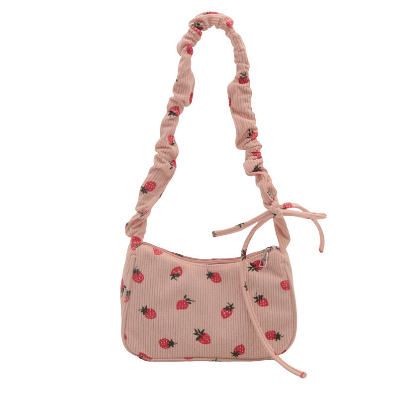 Casual Small Square Bag Corduroy Versatile Commuter Shoulder photo 5