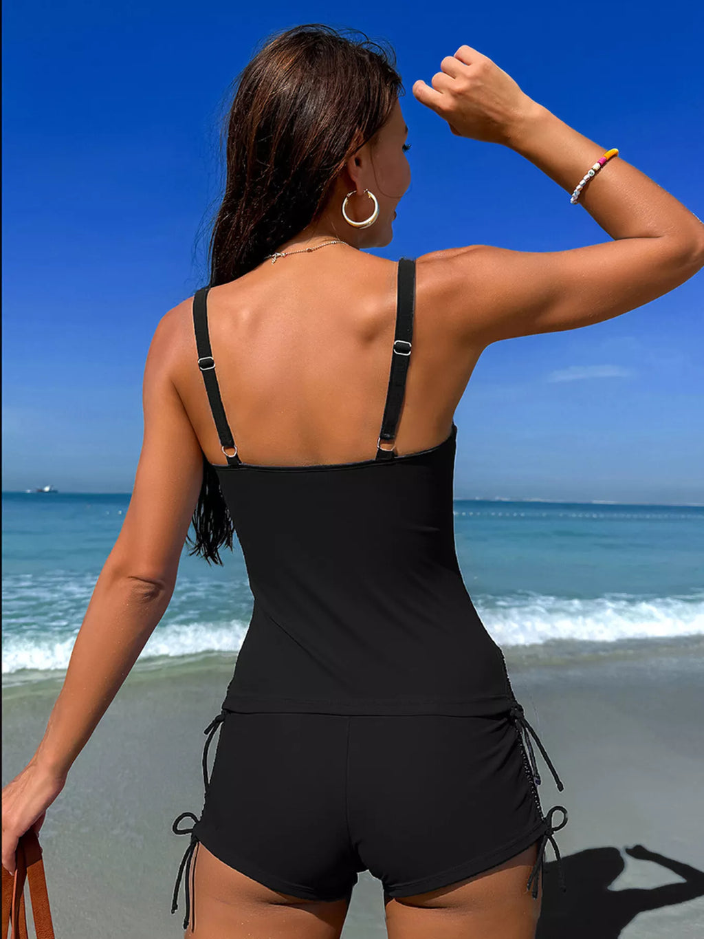 Floral Print Drawstring Tankini Set (4)