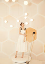 Mini French Dress Midi Party White photo 1