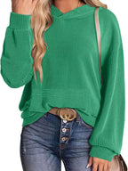 Ribbed Oversized Hoodie Sweatshirt Pocket (8)