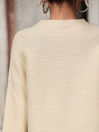 Mock Neck Drop Shoulder Knit Top (2)