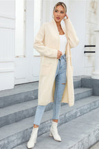 Open Front Pocketed Cardigan (5)