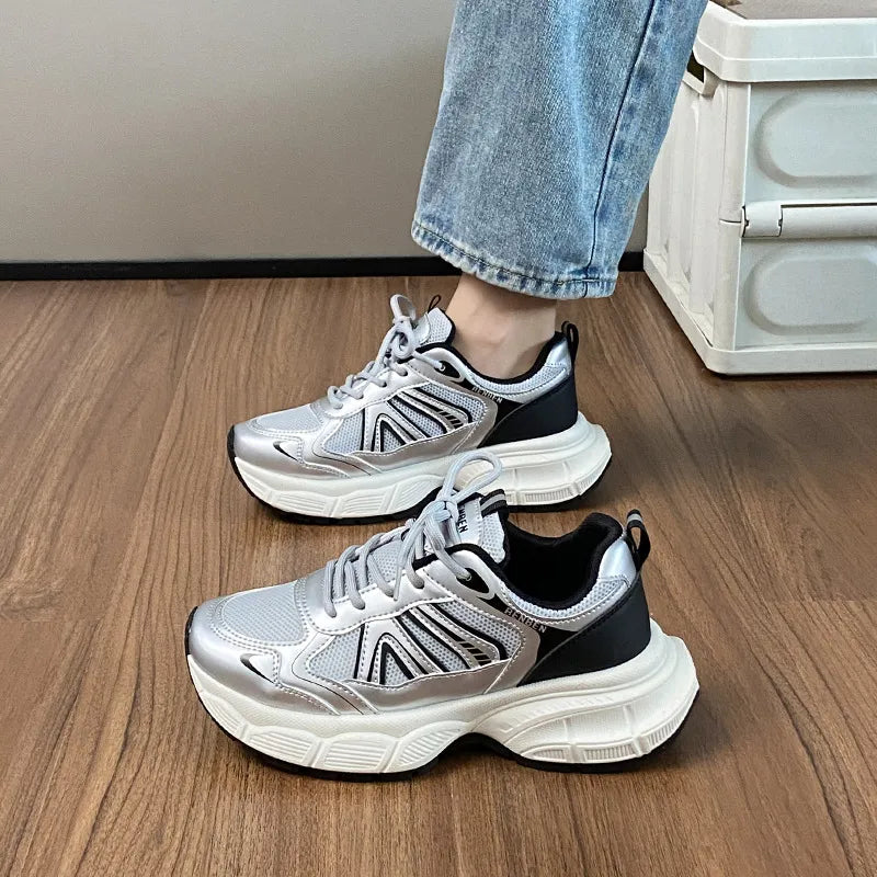 Lace-up Platform Athletic Shoes (2)