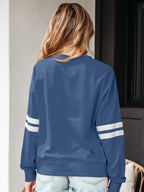 Stripe Round Neck Long Sleeve Sweatshirt (18)