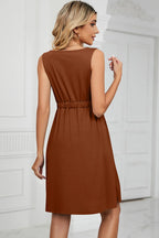 Buttoned Wide Strap Mini Dress (20)