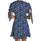 V-neck Short Sleeve Printed Skirt Dress photo 18