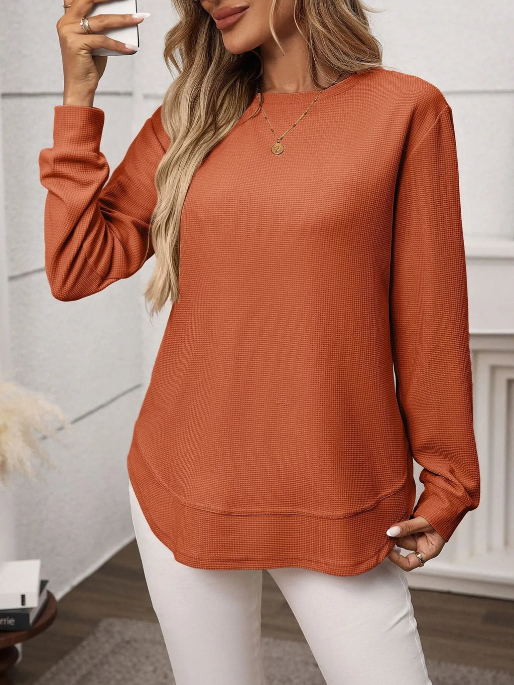 Long Sleeve Round Neck T-shirt (3)