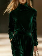 Velvet Long Sleeve Wide-leg Set (5)