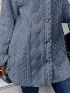 Full Size Button-down Hooded Outerwear Plus (34)