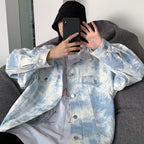 Tie-dye Denim Jacket Peplum Loose photo 2