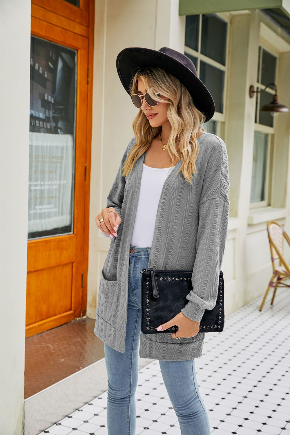 Long Sleeve Pocketed Cardigan (2)