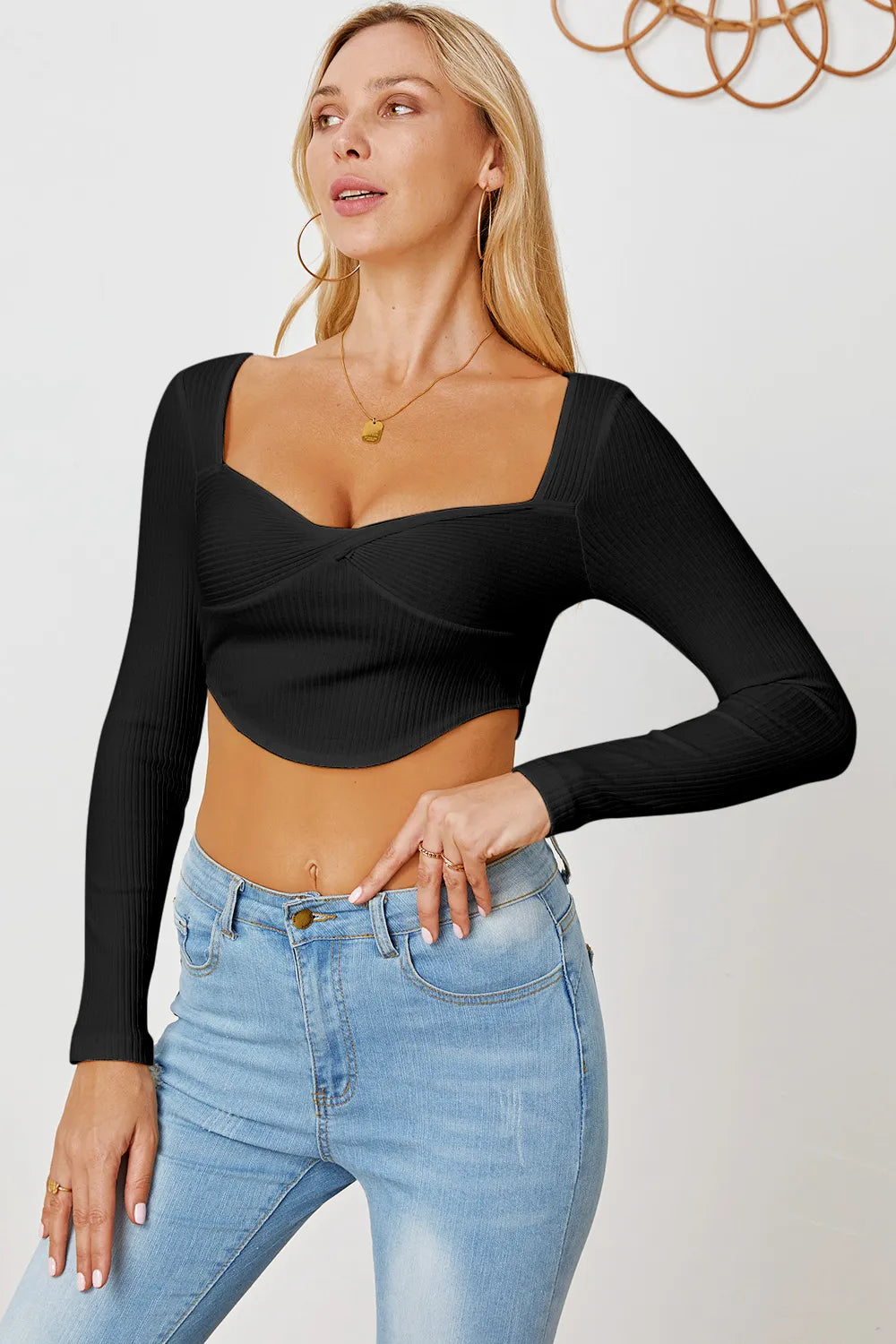 Ribbed Long Sleeve T-shirt (12)