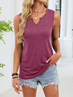 Notched Solid Color Tank (29)
