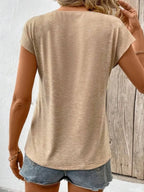 V-neck Short Sleeve T-shirt (5)