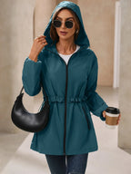 Outdoor Waterproof Long Sleeve Hooded Windbreaker (24)