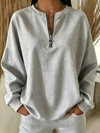 Quarter-zip Dropped Shoulder Sweatshirt (4)