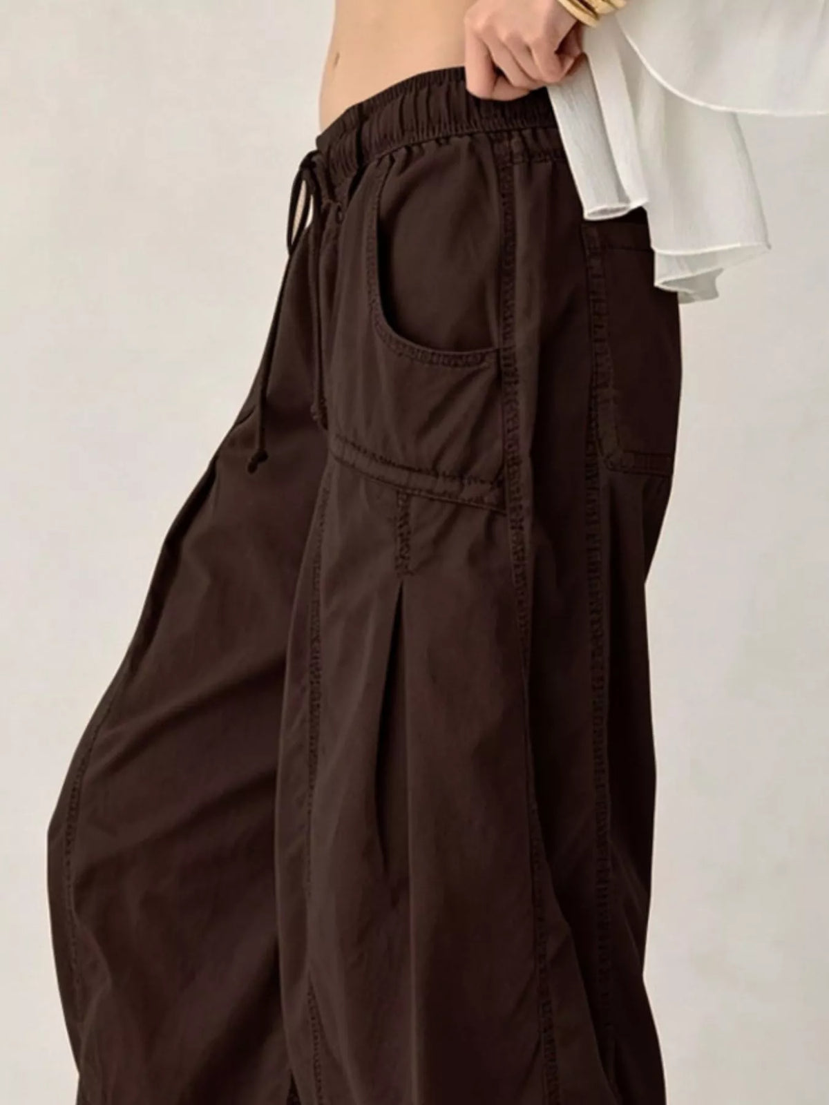 High-waisted Cargo Wide-leg Pants (23)