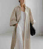 Shirt Dress Overknee Long Split Bf Cotton Linen Trench Coat photo 8